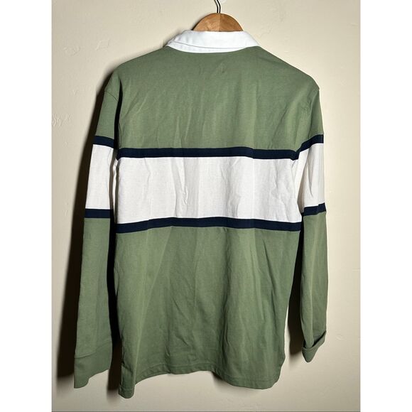 Goodfellow Men’s Green and Blue Rugby Polo Shirt Size Small NWOT - Picture 4 of 4
